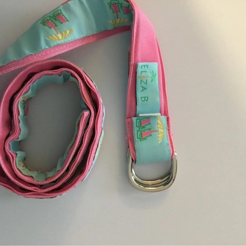 Pink and Aqua Ribbon Belt